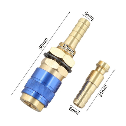 Brass Gas and Water Connectors for 8mm Tubes (Welding Application Ready)