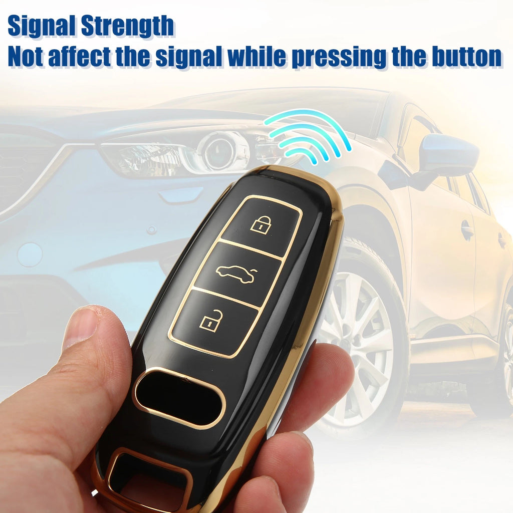3 Button Key Fob Cover Replacement for Audi A6 (2012–2018)