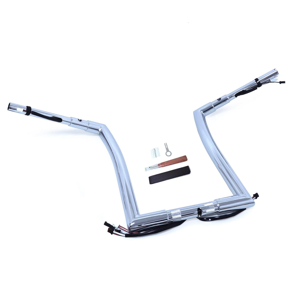 Chrome 16" Prewired Handlebar 1.5" 32mm for Harley Road Glide (2016–2023)