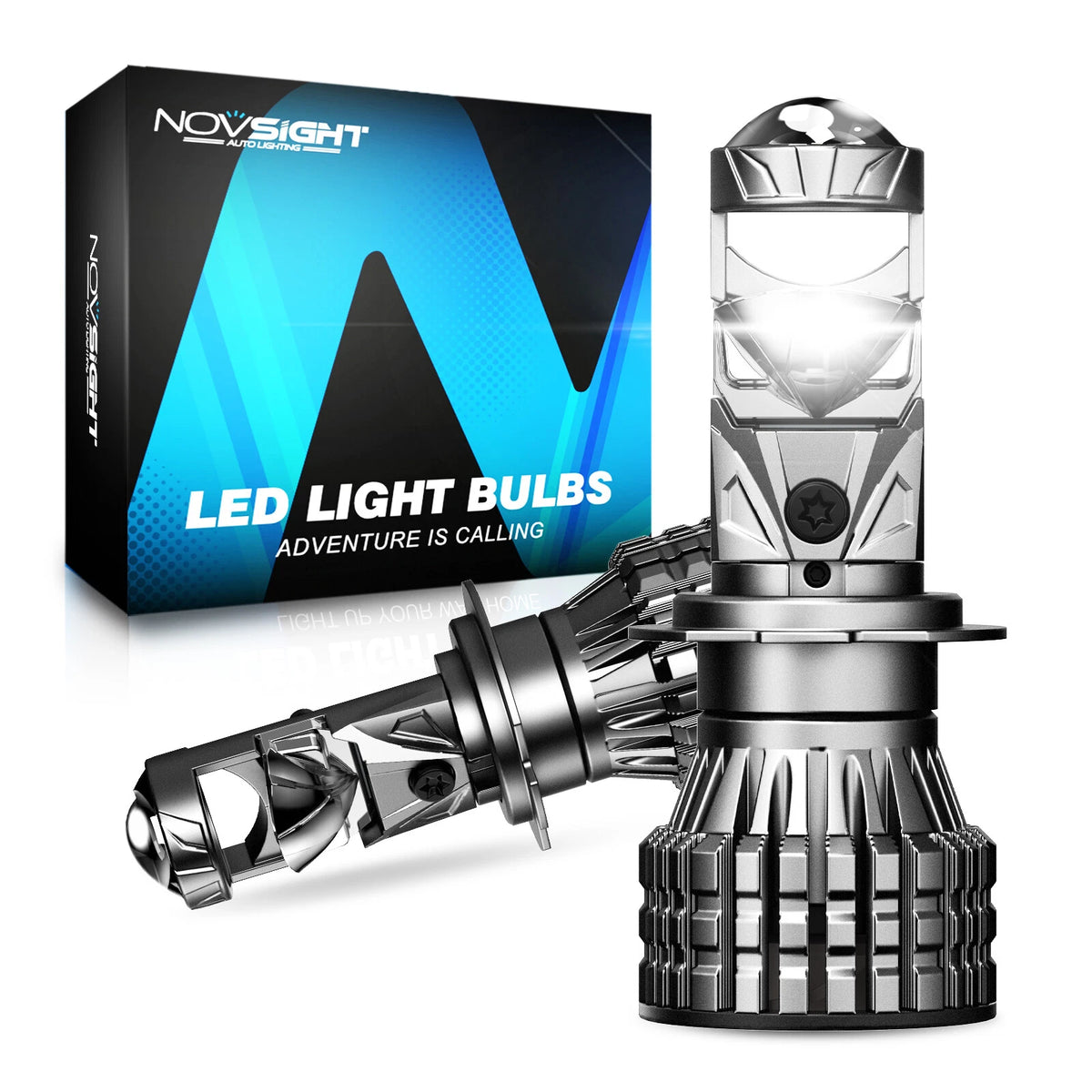 2X H7 LED Headlight Bulbs for Hi/Low Beam (6500K, 22000LM, 120W)