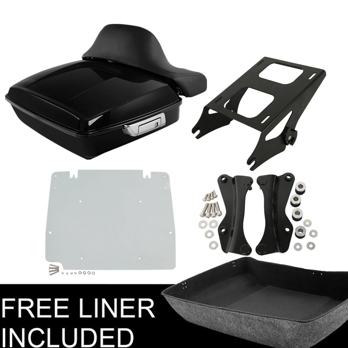Chopped Trunk Pad Mount Rack Plate Docking Kit for Harley Road Glide (2014–2026)