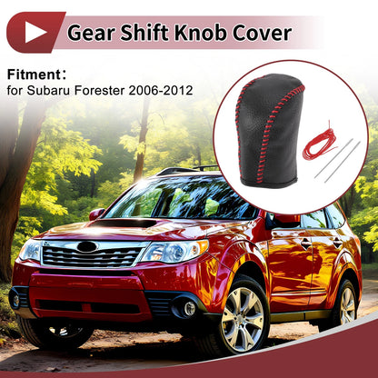 Gear Shift Knob Cover Replacement Faux Leather for Subaru Forester (2006–2012)