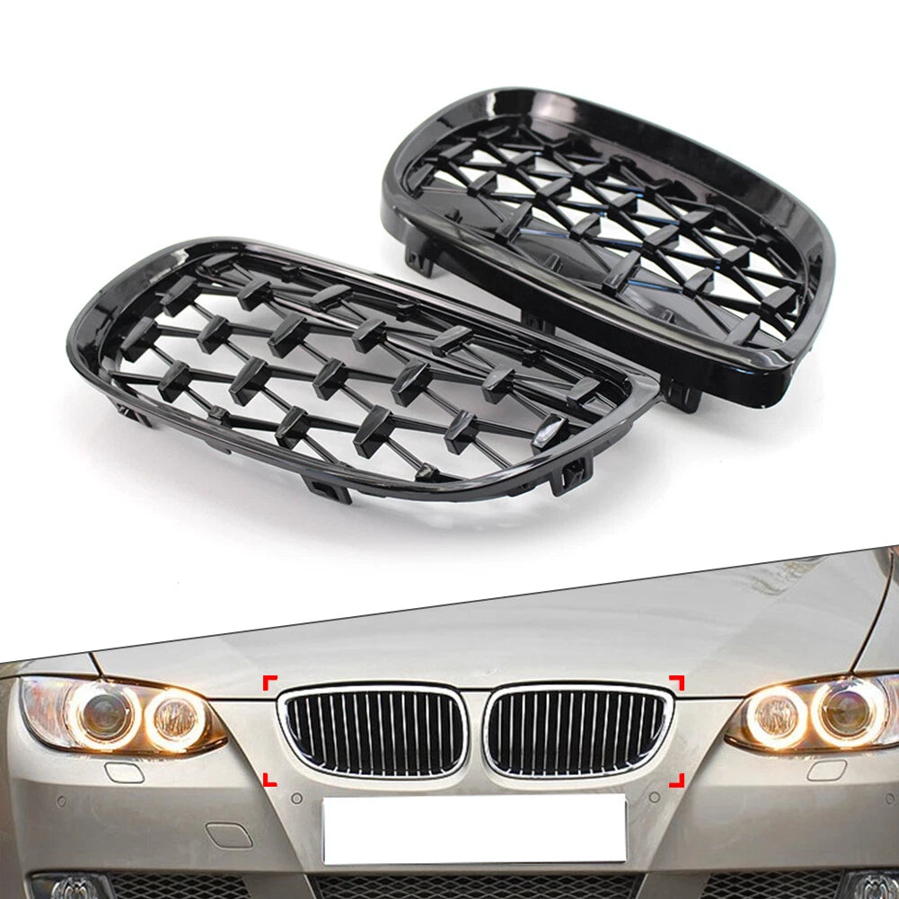 Front Kidney Grill Diamond Grille for BMW 3 Series E92 E93 (2006–2010)