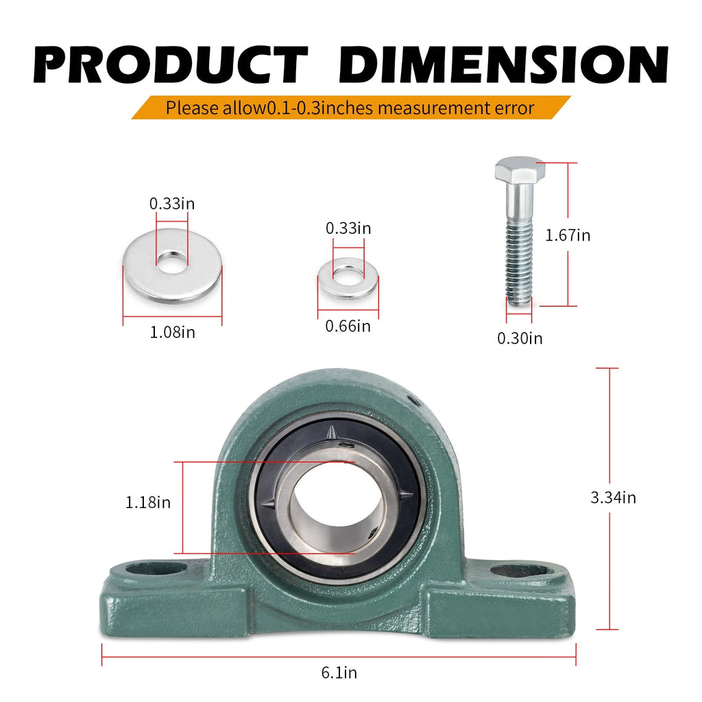 Front Center Carrier Bearing for Polaris Ranger Crew 500 (2011–2013) 2878360 3514703