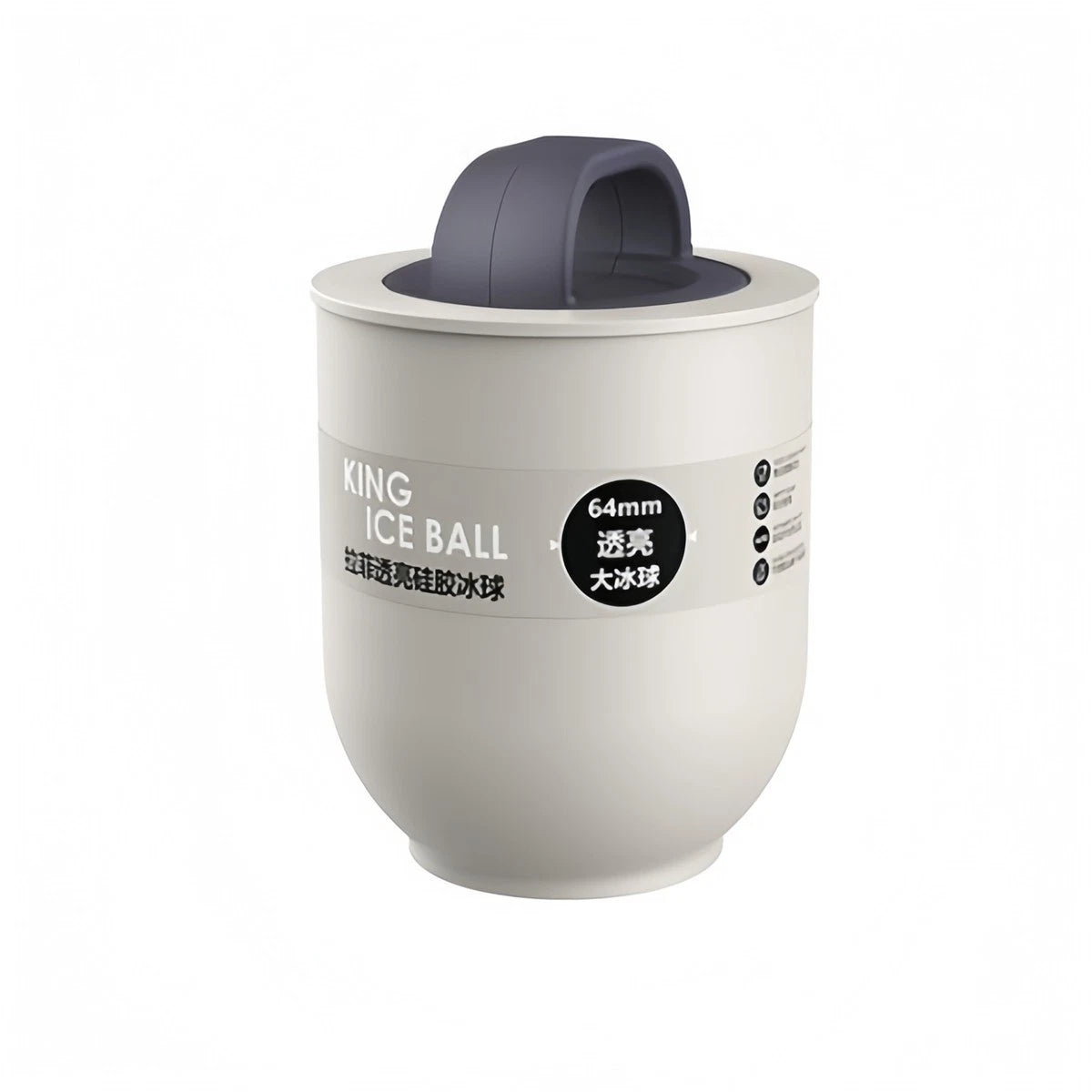 Large Clear Silicone Ice Ball Maker for Beverage Use