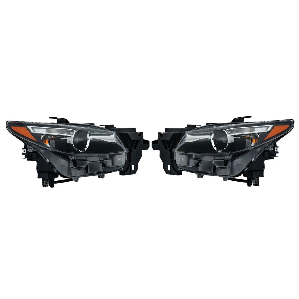 Headlights for Mazda CX-9 (2016–2023) Driver + Passenger Side LED & Halogen