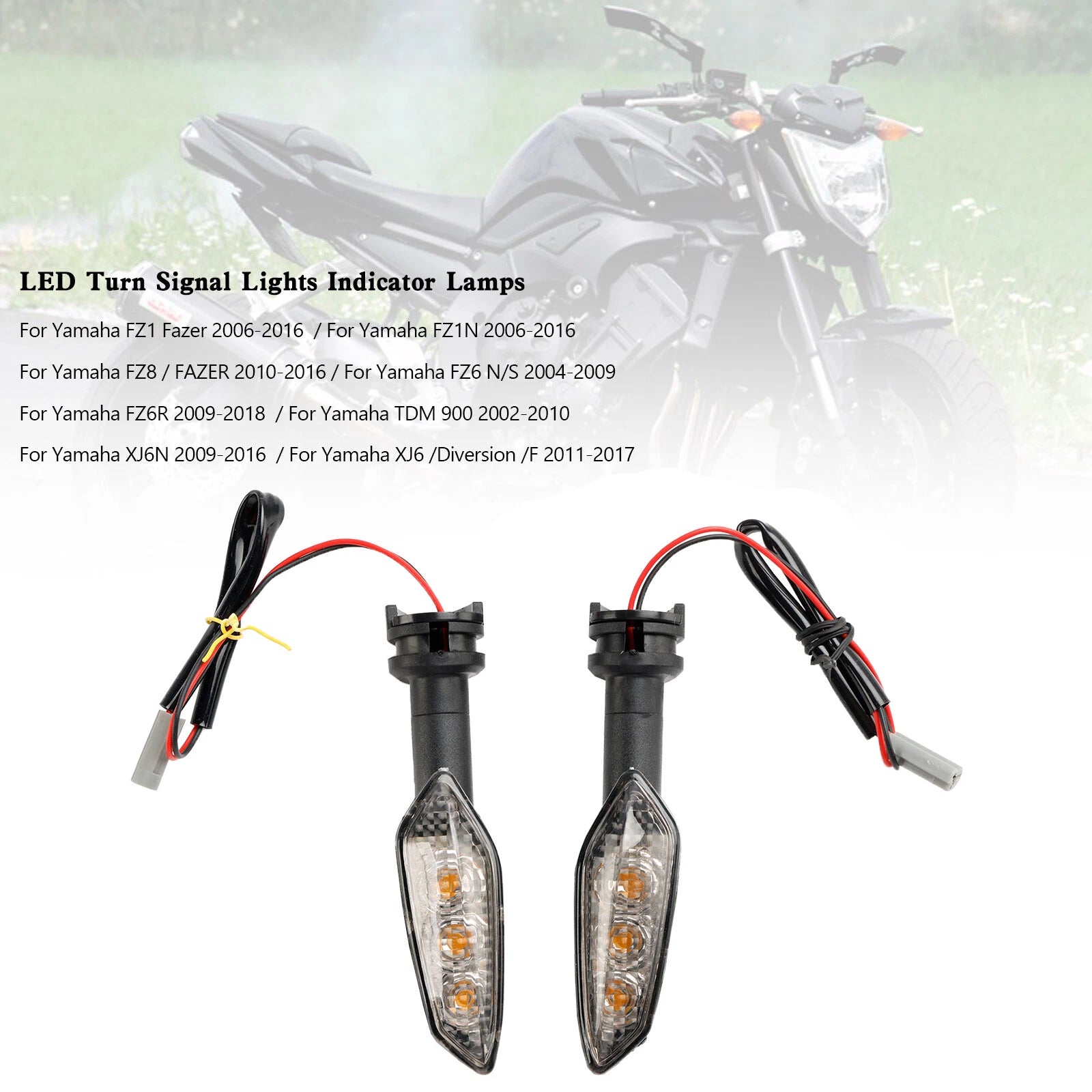 LED Turn Signal Indicator Lamps for Yamaha FZ1 N FZ8 FZ6 FZ-6R TDM900 XJ6 (2006–2018)