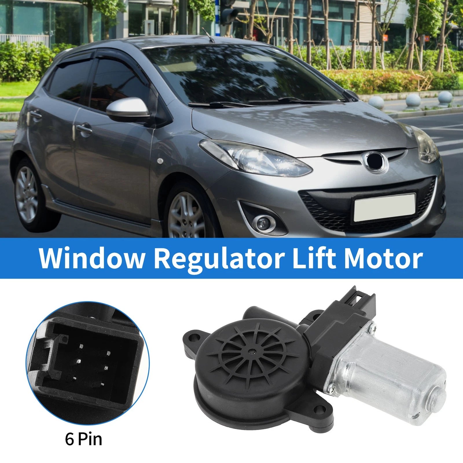 Power Window Regulator Lift Motor Replacement for Mazda 2 3 6 CX-5 (2009–2017)
