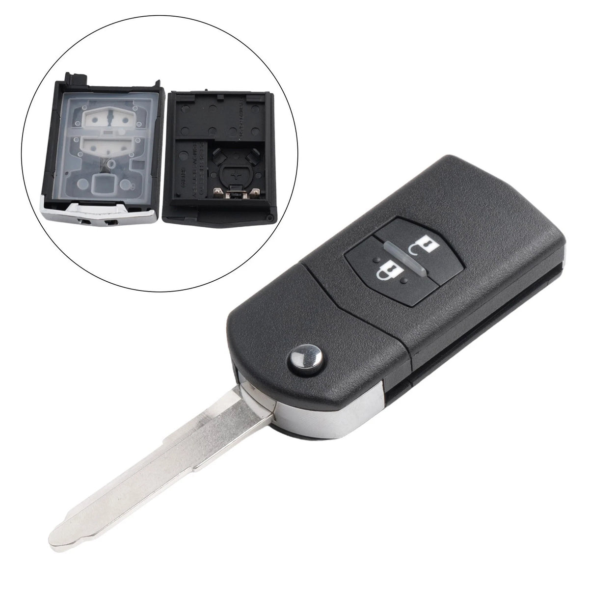 1pcs CR1620 Key Shell High Quality Internals Remote Replacement 2 Keys