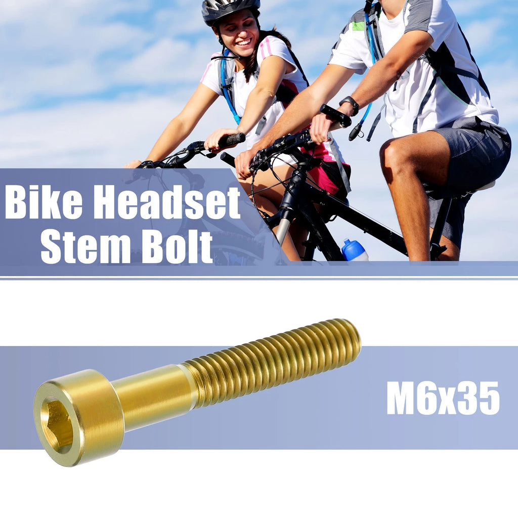 Bike Stem Bolt M6x35 Titanium Alloy Replacement for Bicycle Headset (All)
