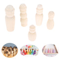 Set of 50 Unpainted Wooden Peg Dolls for DIY Craft Kids Toys Decor