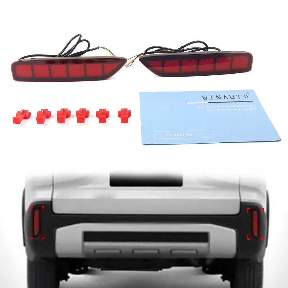 2X Rear Bumper Reflector Brake Fog Light Indicator for Mitsubishi Xpander (2018–2023)