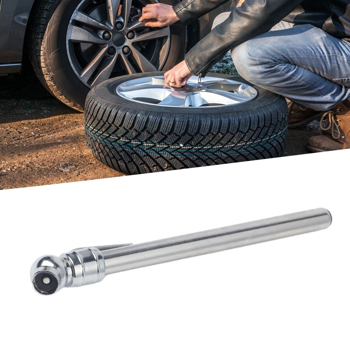 Tire Pressure Tester Pen for Vehicles (Portable, Quick Installation)