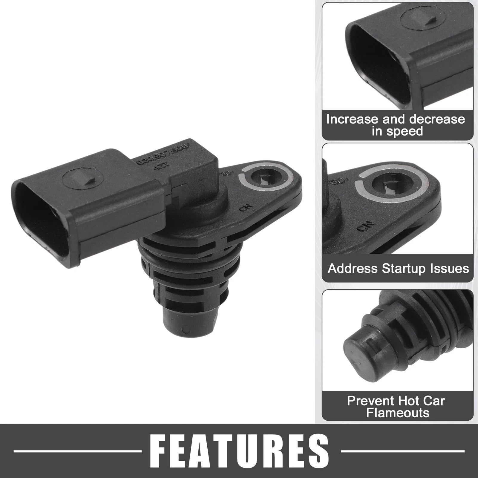 Camshaft Position Sensor Replacement for Volkswagen Atlas 2018–2021 ABS Black