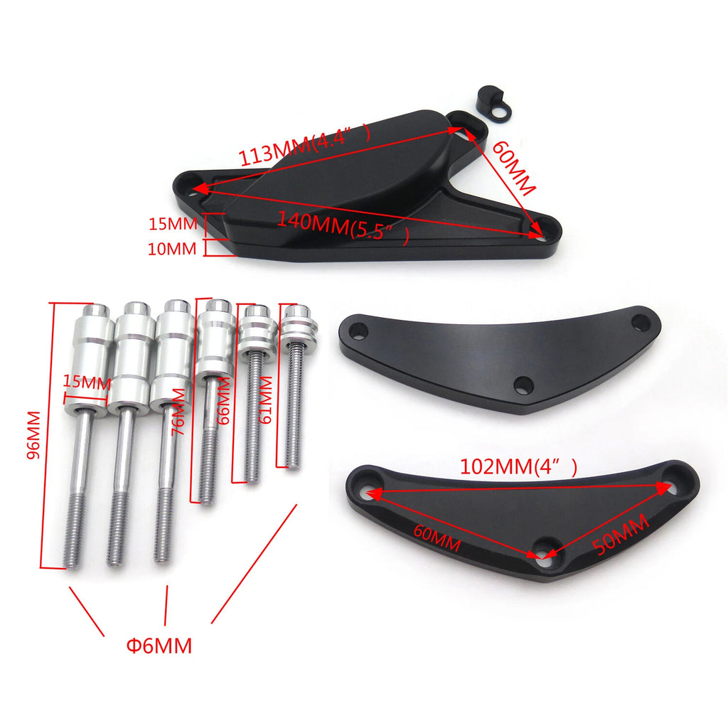 Engine Case Slider Protector Cover Set for Suzuki GSXR 600/750 (2006–2010)