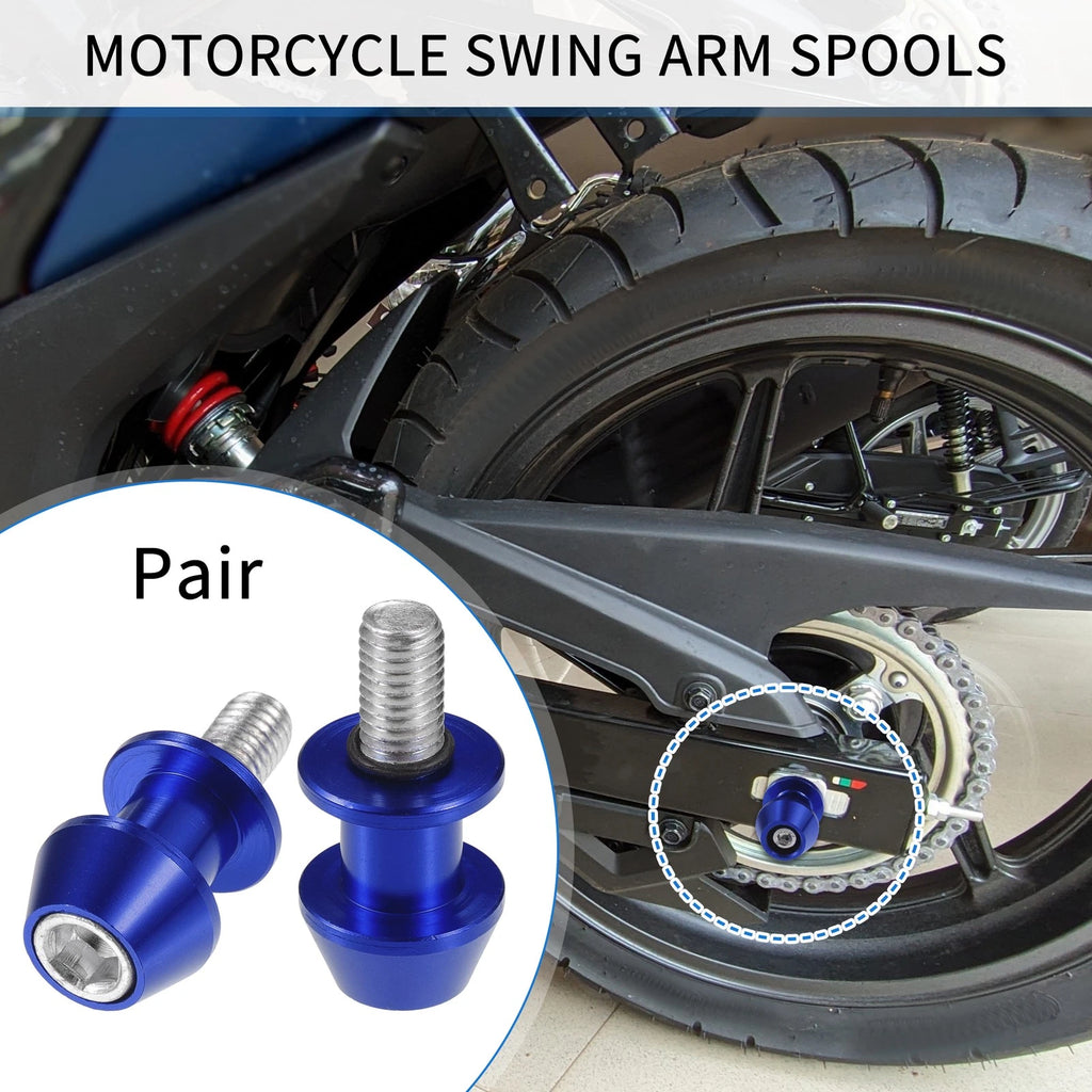Motorcycle Swingarm Spools 10mm CNC Replacement Pair for Honda (2005–2015)