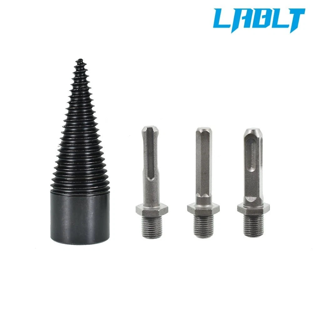 Splitter Drill Bit Set for Firewood (32mm Hex, Square, Round)