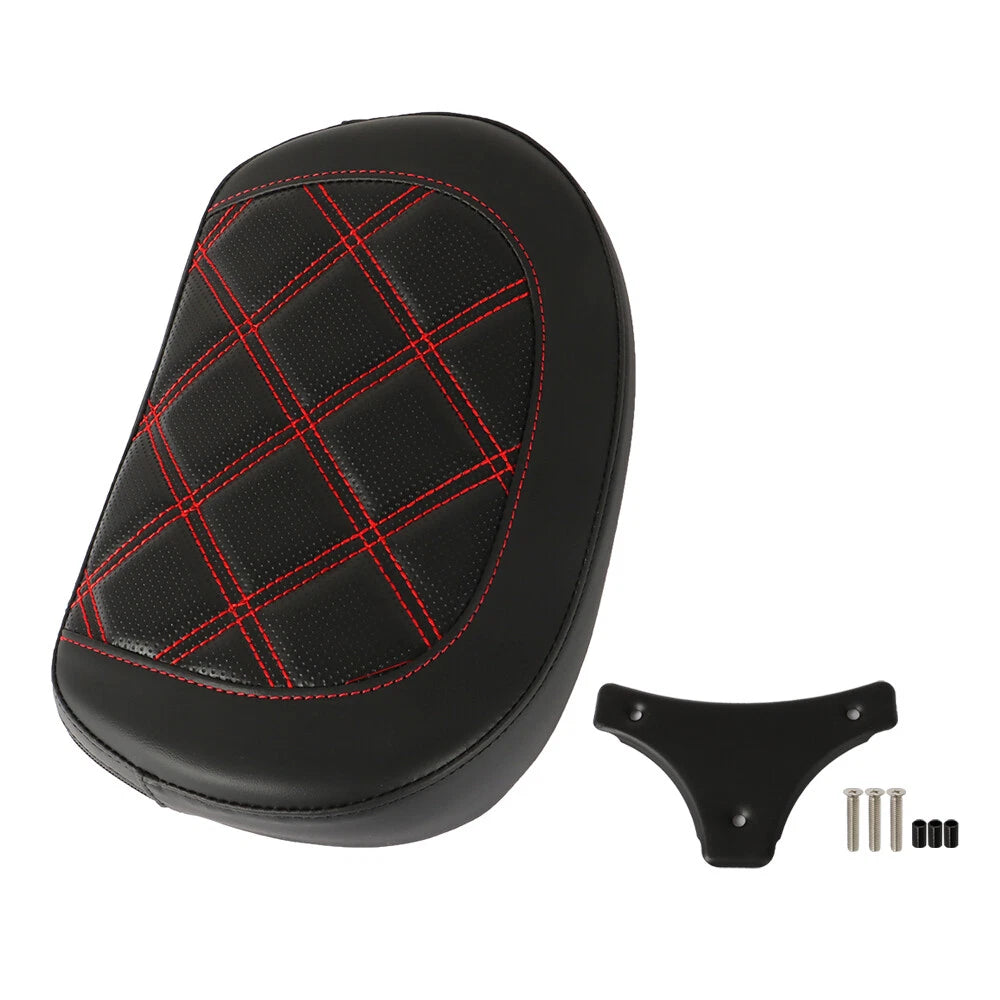 Passenger Backrest Pad with Red Stitching for Touring CVO Glide (1996–Up)