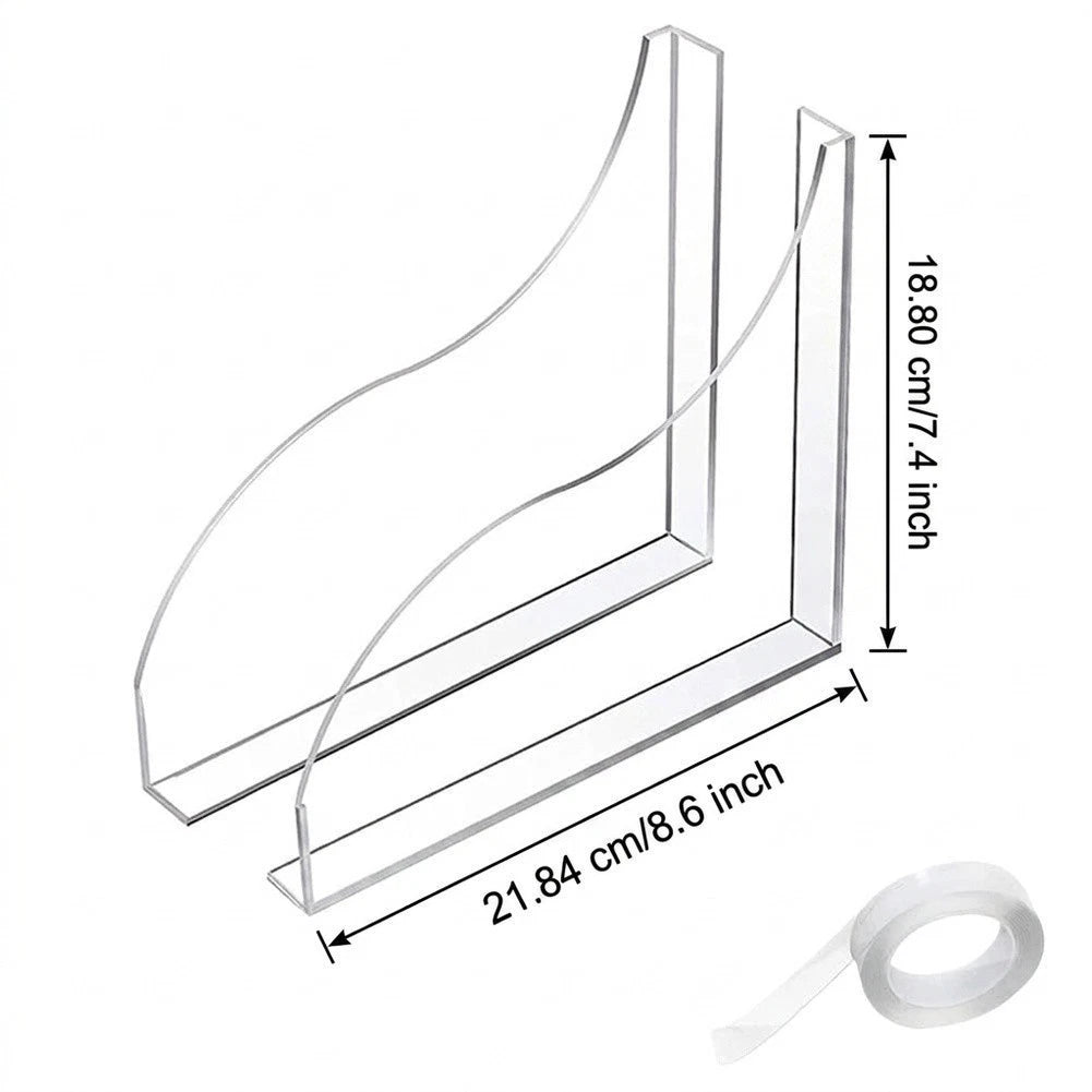 Splash Guard for Bathtub and Sink Sealing (8.6 x 7.4 in)
