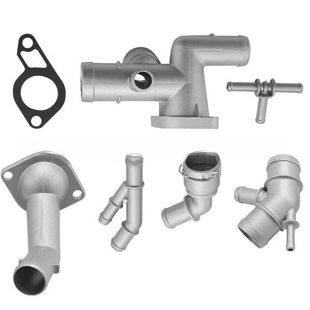 7 Piece Aluminum Engine Coolant Flange Connectors for For Golf MK4 Jea