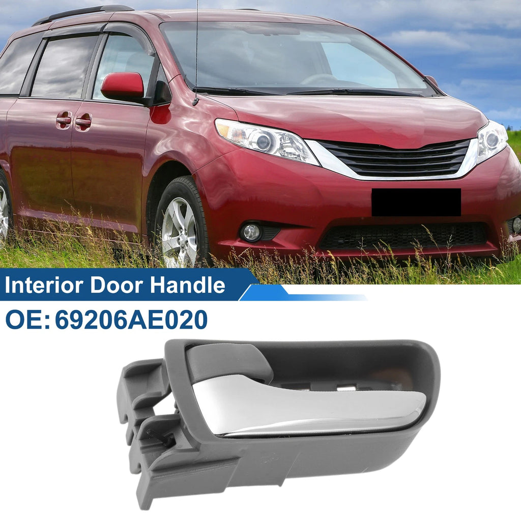 Front Driver Side Interior Door Handle for Toyota Sienna (2004–2010) Silver