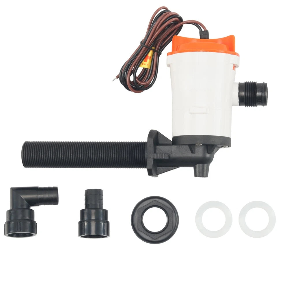 800GPH Submersible Pump 12V DC for Livewell Aeration Systems