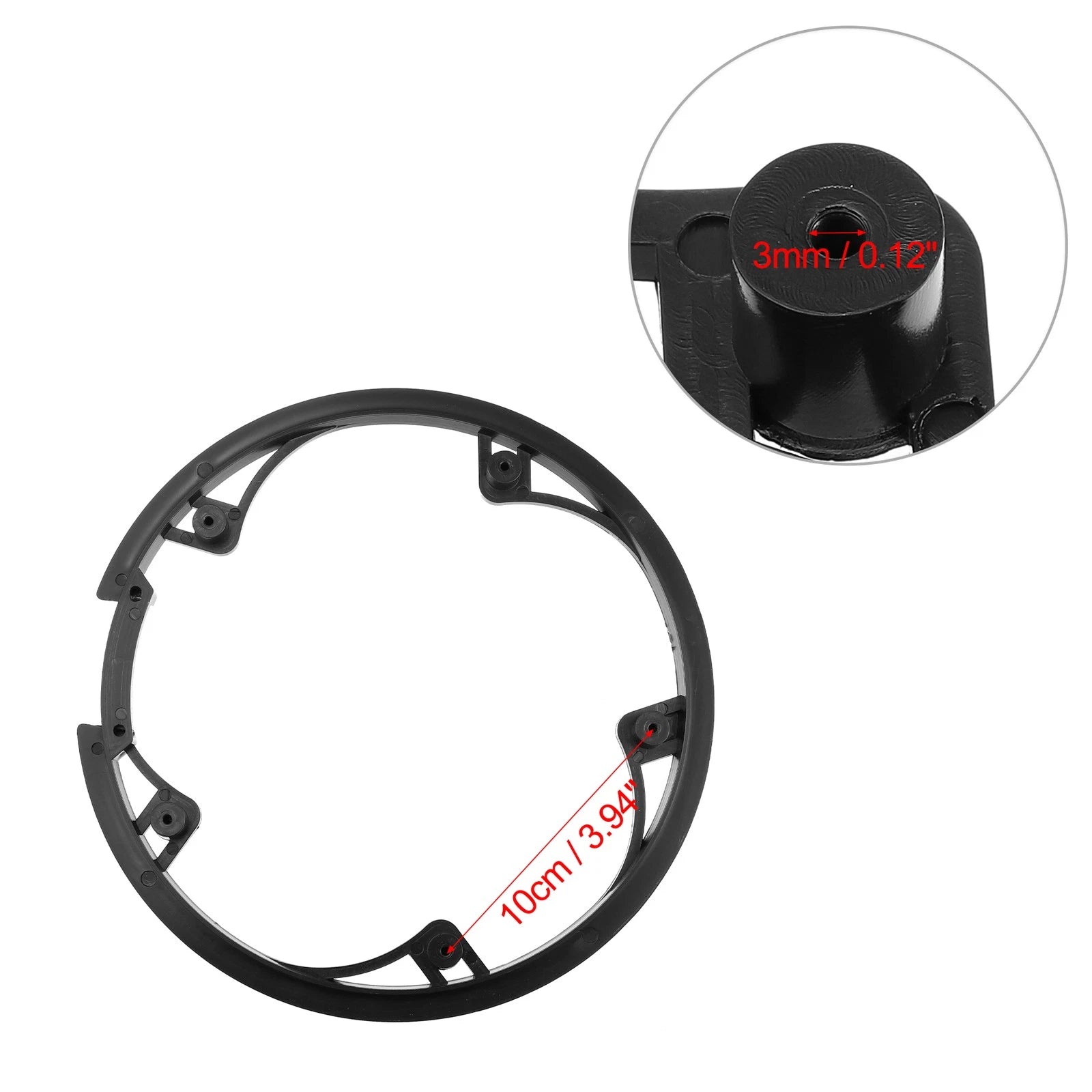 Bicycle Crankset Chain Wheel Cover Protection 48 Teeth for Black (10cm)