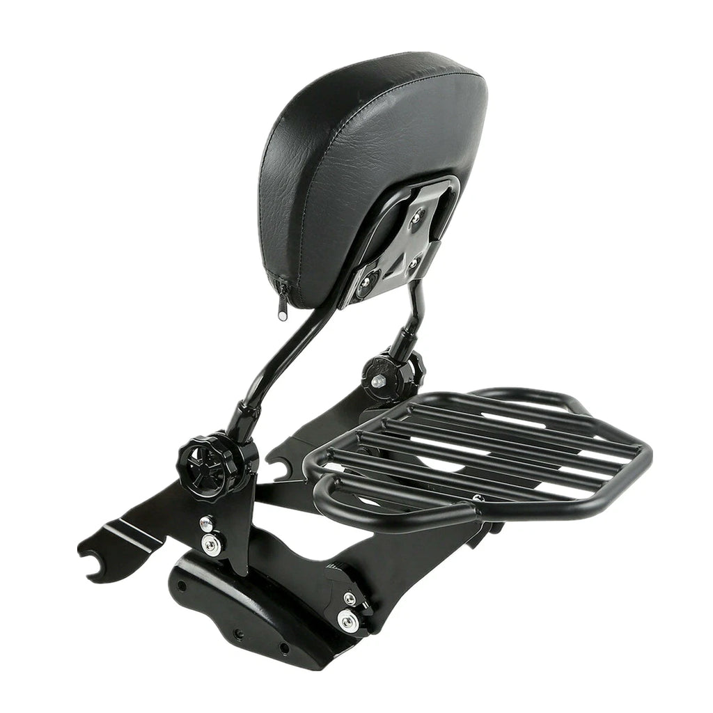 Backrest Sissy Bar Luggage Rack & 4 Point Docking for Harley Touring (2009–2013)