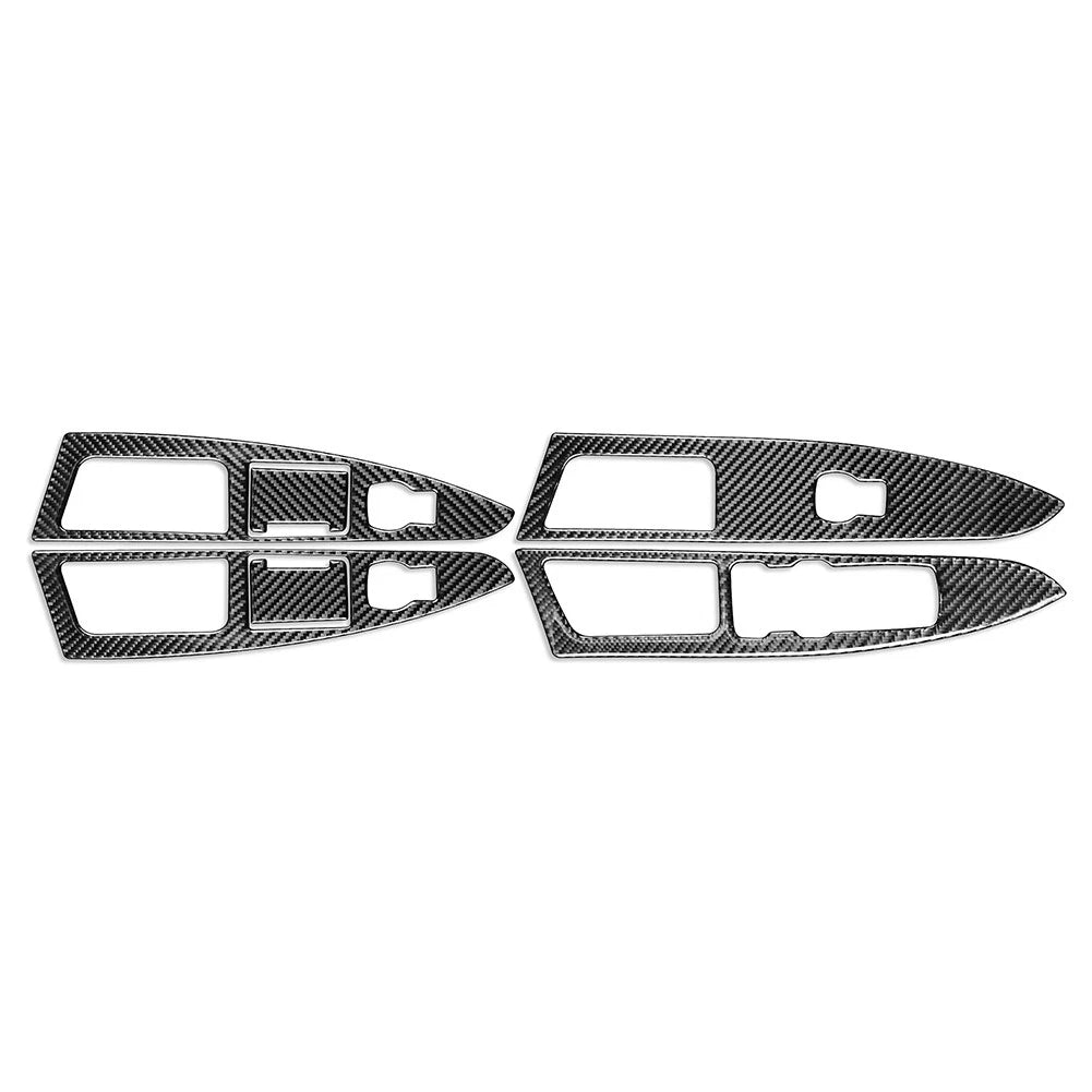 Carbon Fiber Black RHD Window Lift Panel Switch Cover for Ford Mondeo (2013–2017)