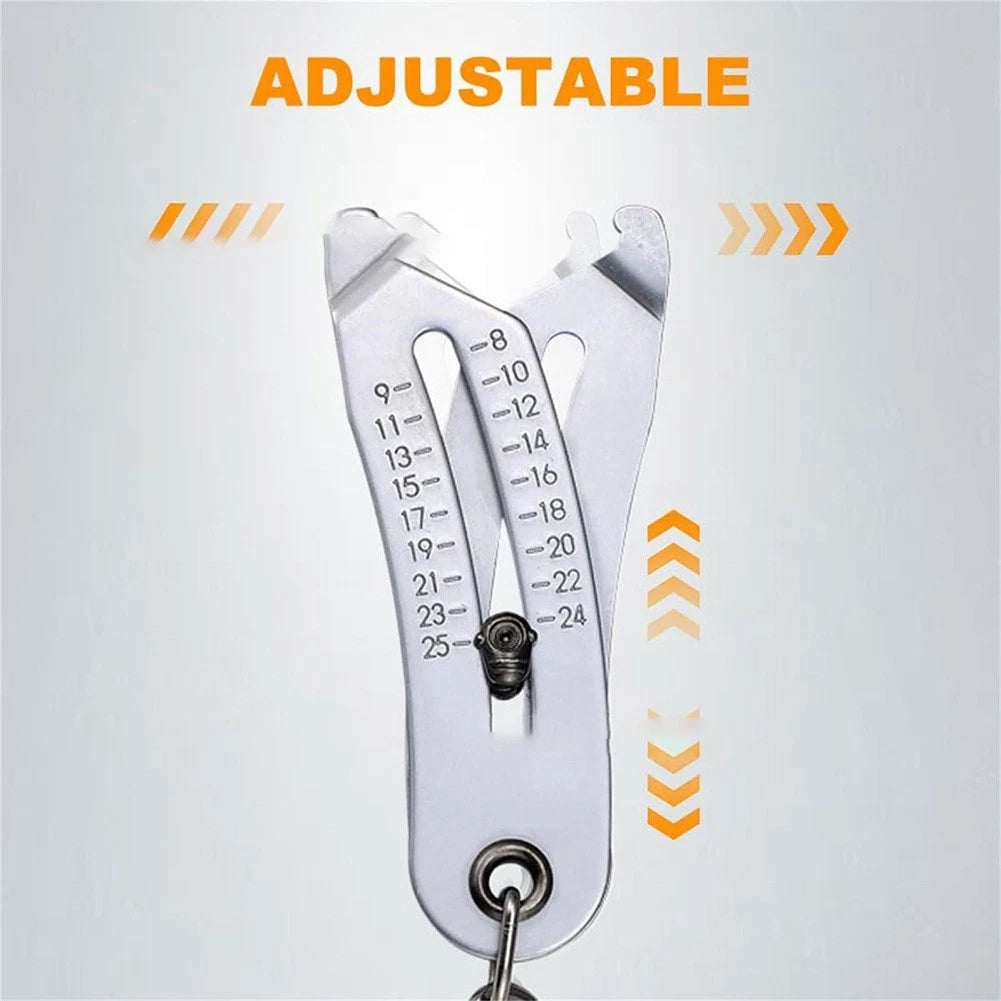 Portable Nut and Bolt Thread Size Measurement Tool Keychain