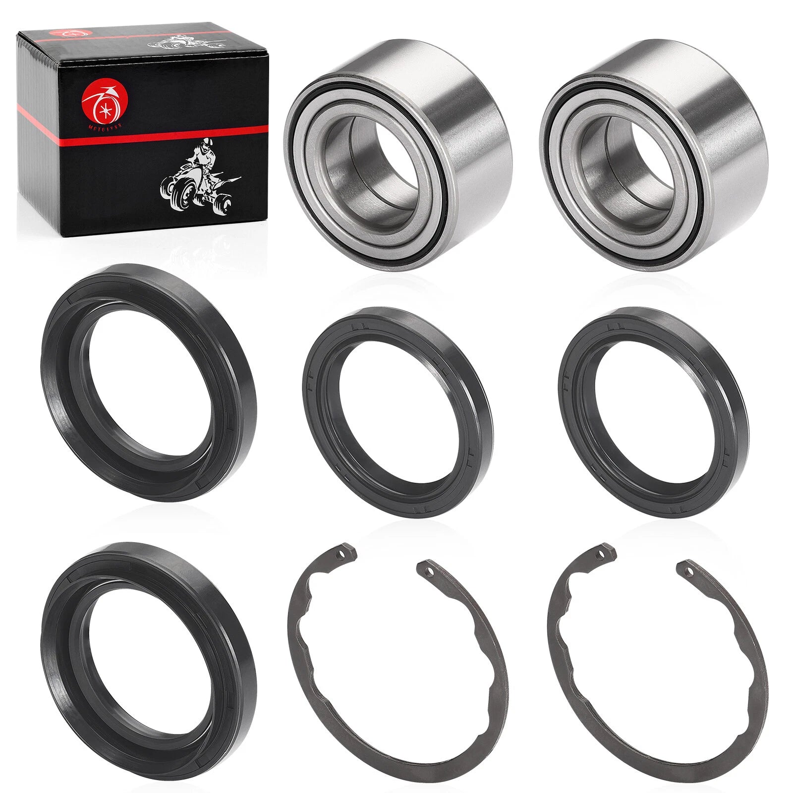 Front Wheel Bearings with Seals Kit for Kawasaki Bayou 300 400 (1990–2004)