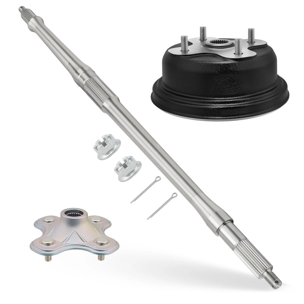 Rear Axle Shaft & Brake Drum & Wheel Hub Kit for Yamaha Big Bear 350 (1997–1999)