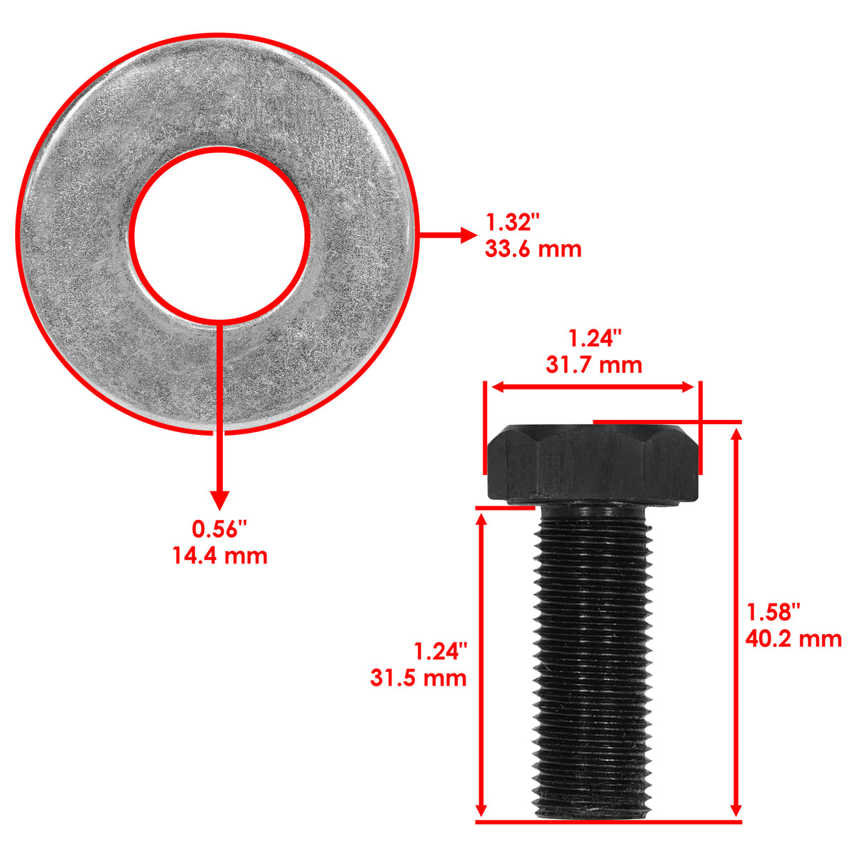 60 Inch Deck Blade with Bolt for King Kutter RFM-60 5 ft Finish Mowers
