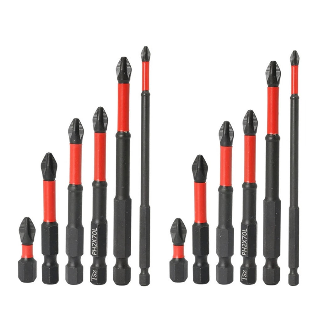 12Pcs PH2 Magnetic Cross Phillips Impact Screwdriver Bit Set