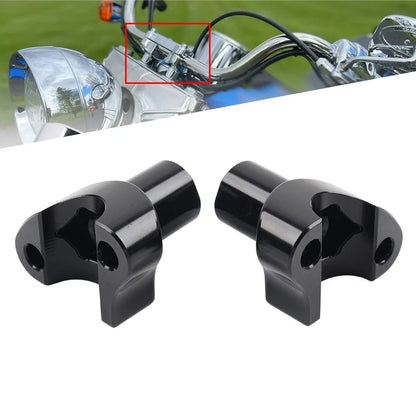2" Straight Handlebar Risers for Harley Dyna Sportster Softail (1" Bar)
