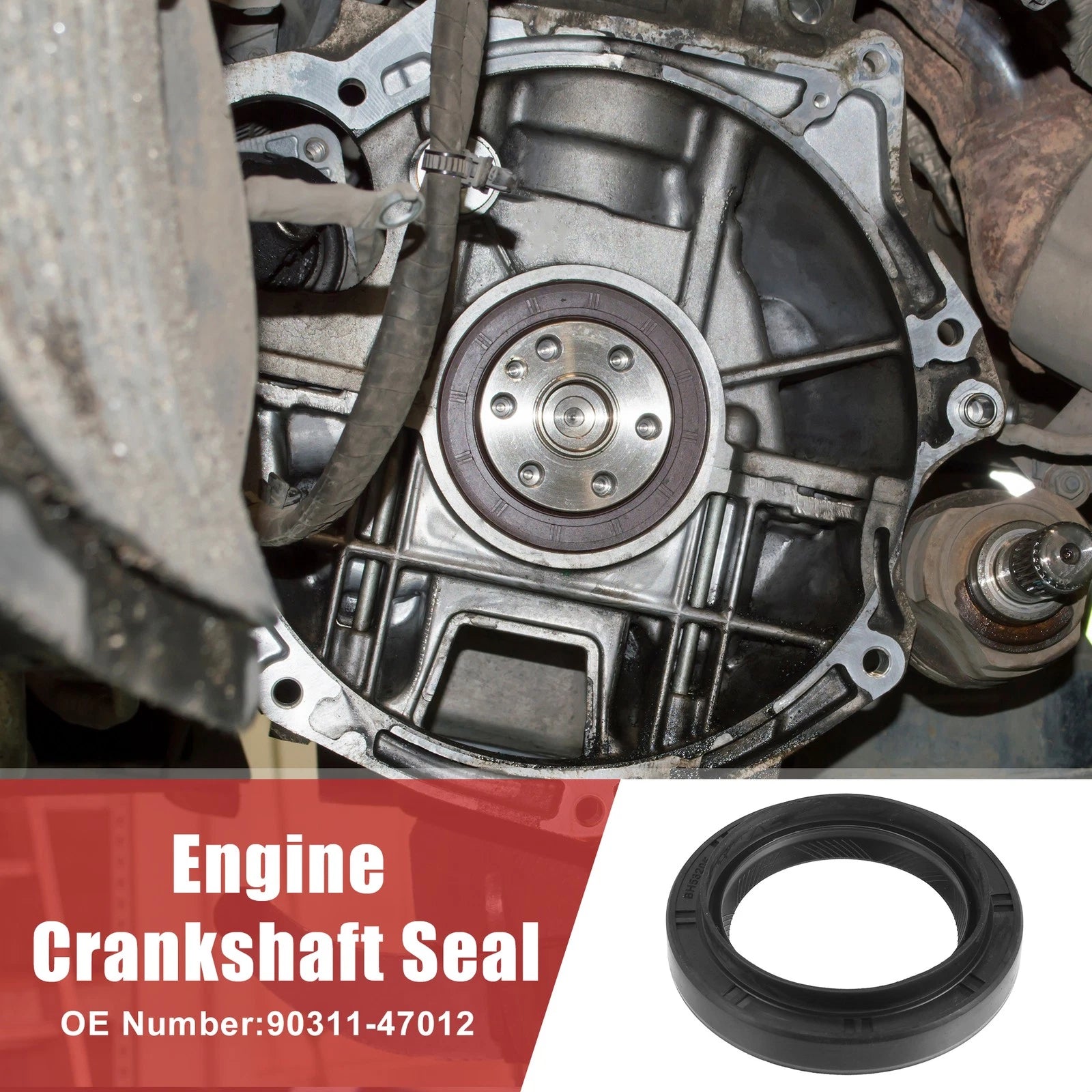2pcs Engine Crankshaft Oil Seal Replacement for Toyota 4Runner (1996–2014)
