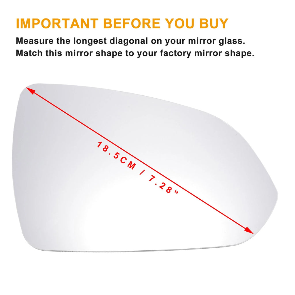 Right Side Mirror Glass Non Heated for Hyundai Accent (2018–2020)