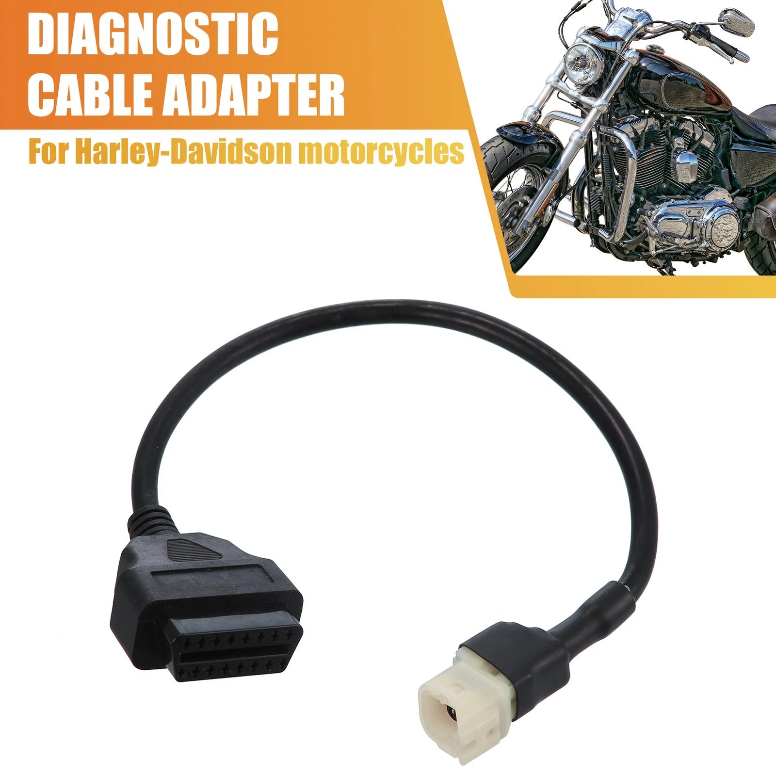 OBDII Diagnostic Adapter 4 Pin Cable for Honda Motorcycle (2005–2015)