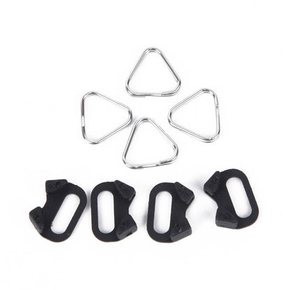 Set of 4 Triangular Split Rings for Camera Back Belt Strap Buckle
