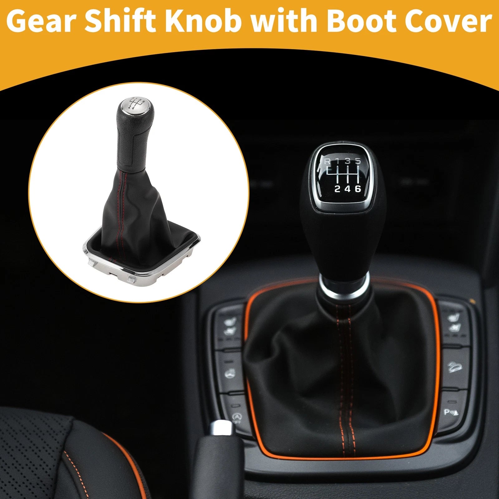 Gear Shifter Knob with Cover Replacement for VW Polo (2014–2017)