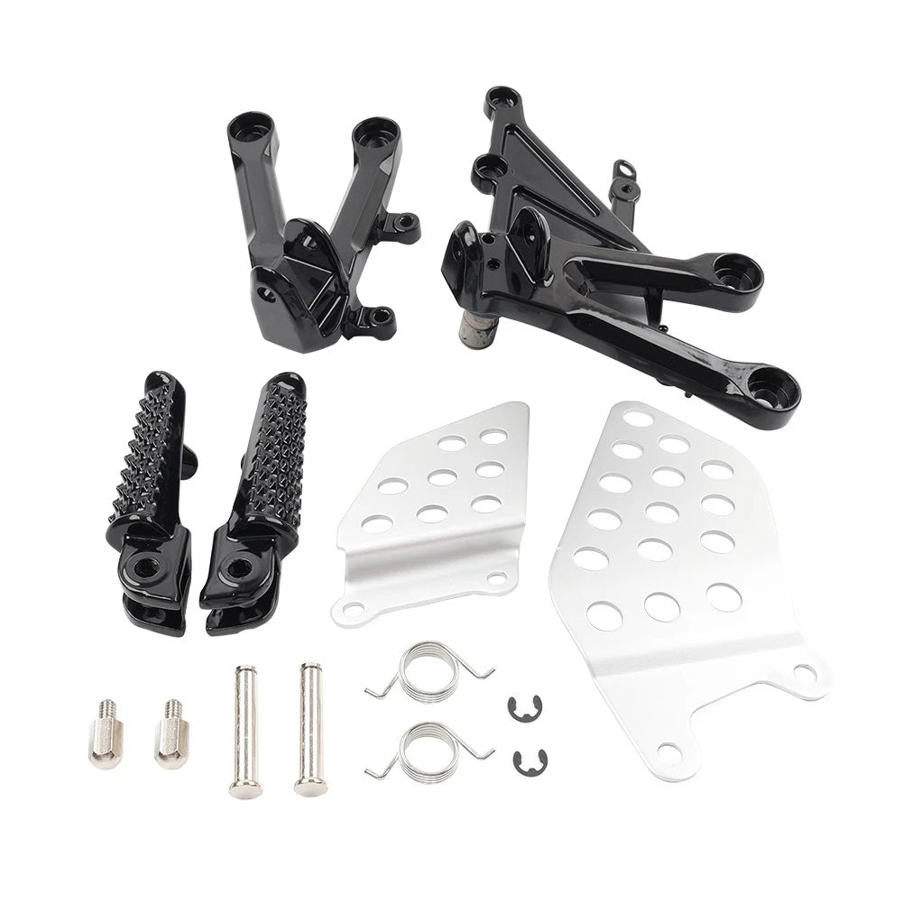 Set of 2 Front Driver Foot Pegs Footrest Brackets for Honda CBR1000RR (2004–2007)