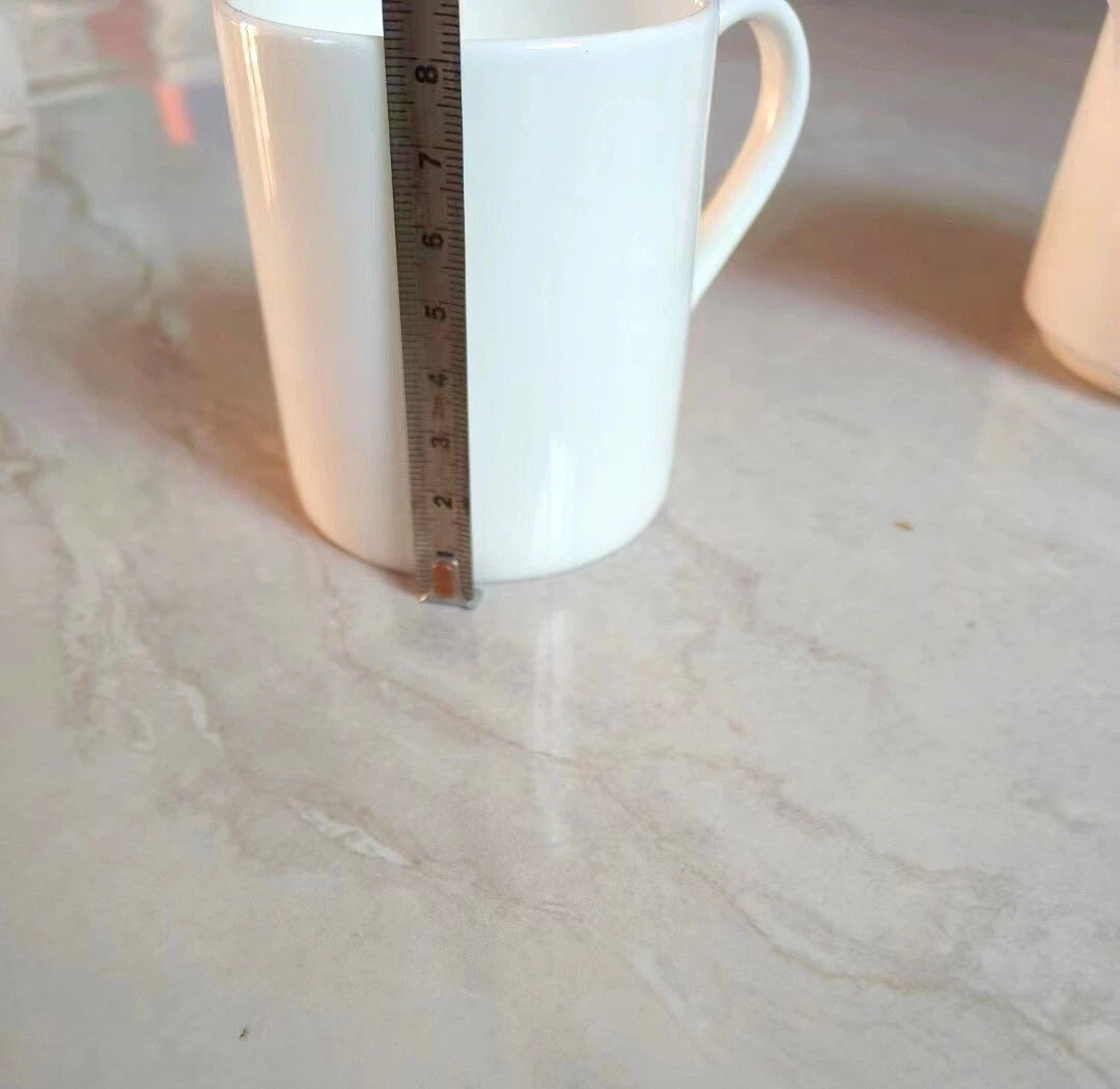 Tea Cup Set of 2 for Home Kitchen Office (12oz, Bone China)