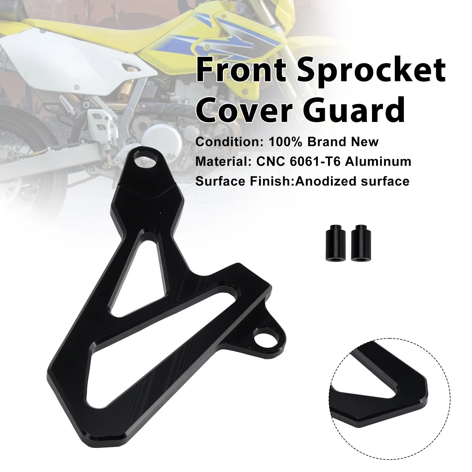 Front Sprocket Cover Guard for Suzuki DR-Z400SM (2000–2024) DRZ400/S/E Black