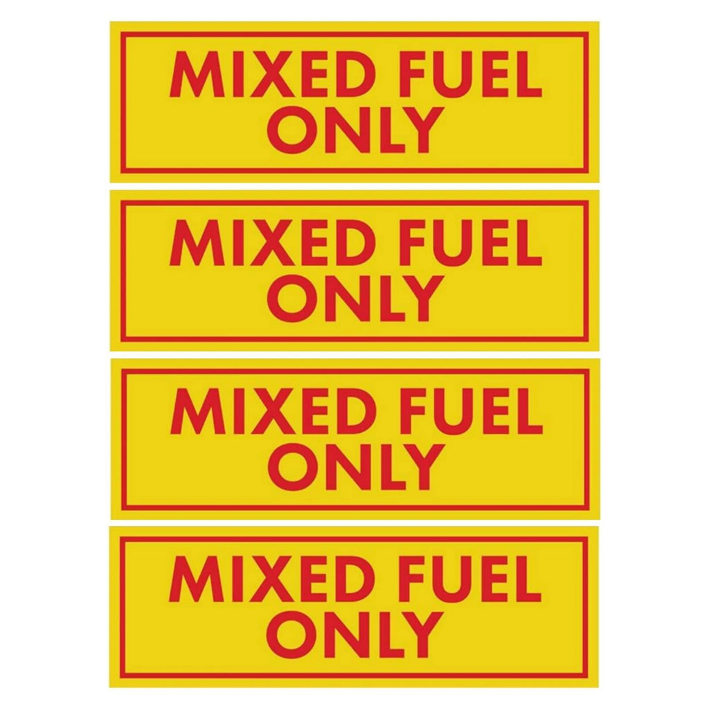 Set of 4 Fuel Only Stickers for Fuel Tank Weatherproof Adhesive Decals