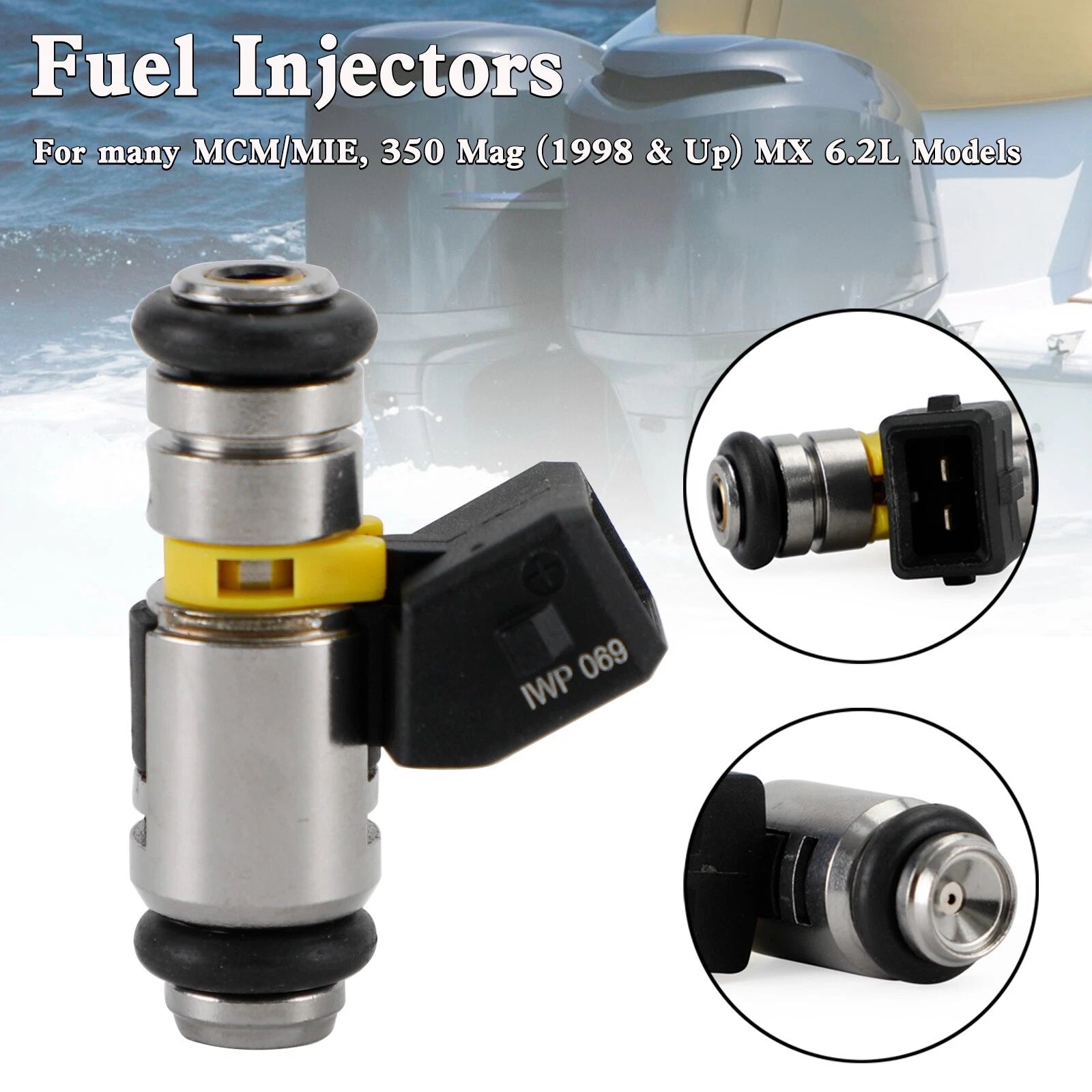 Fuel Injectors for Mercruiser 350 MPI Alpha Bravo (OL010019, 0M299999, 88178200, T9)