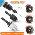 Keyless Drill Chuck Bit Hex Shank Adapter for