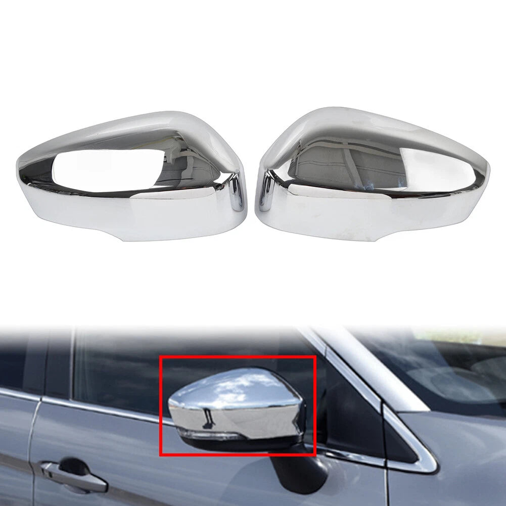 2X Rearview Mirror Cover Trim for Mitsubishi Eclipse Cross (2018–2020) Chrome