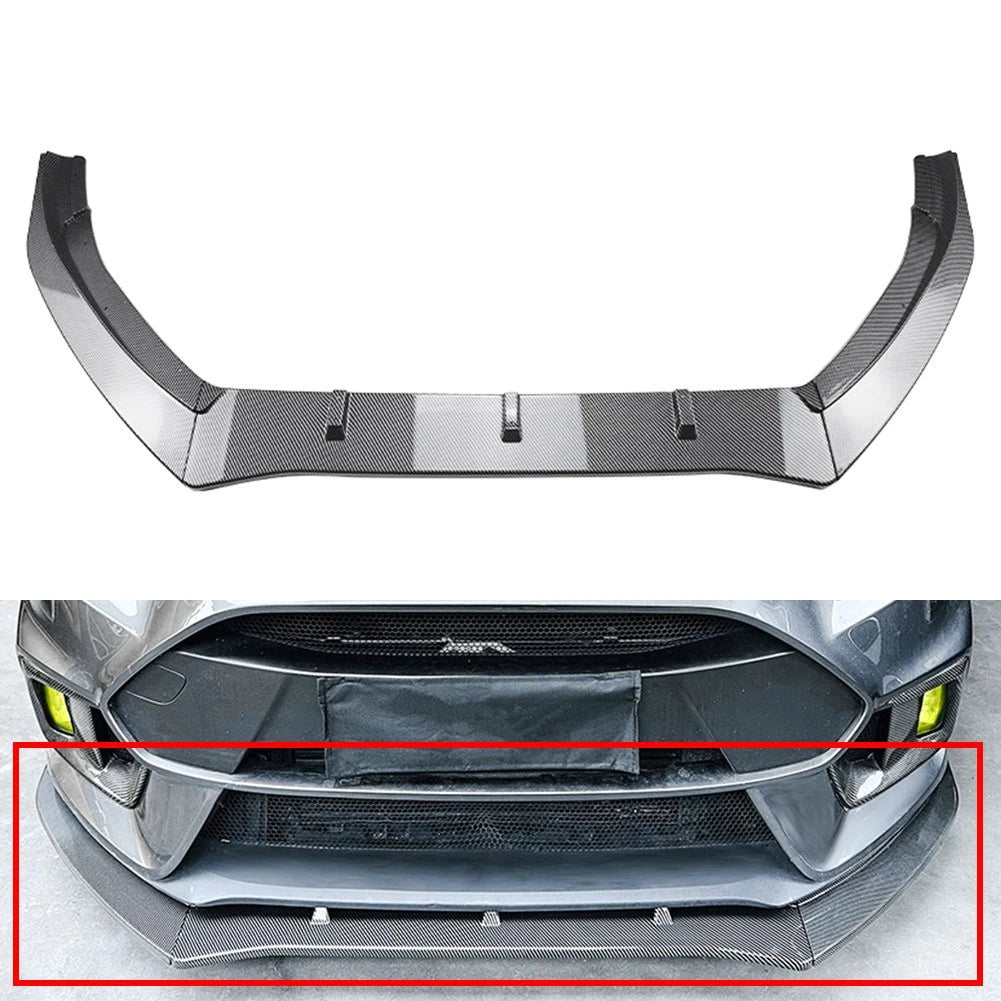 Front Bumper Spoiler Splitter Lip for Ford Focus RS MK3 (2015–2018) Carbon Fiber