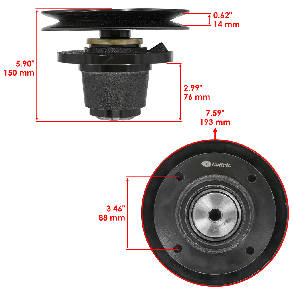 Deck Spindle Assembly Replacement with Pulley for Dixon Grizzly 72 ZTR (2000–2000)