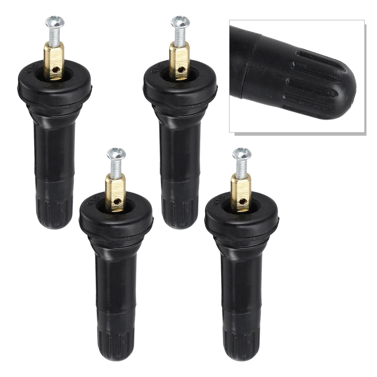 Set of 4 Rubber Valve Stems for GMC Cadillac Chevy
